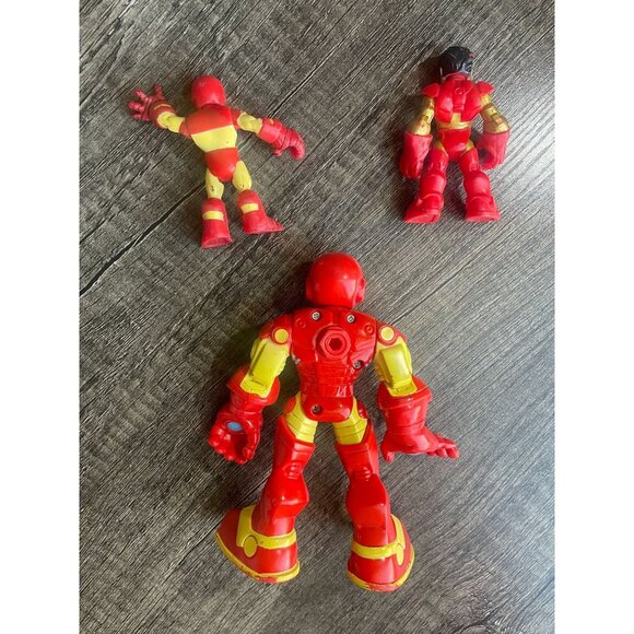 3 Iron Man action figures poseable 5" 2.5" collectable rare lot Marvel 2014 - Picture 7 of 10